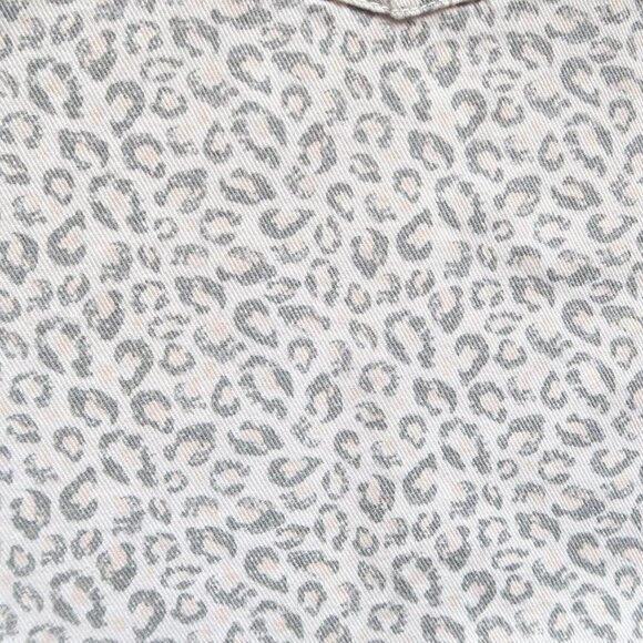 Zara Leopard / Animal Print Long Sleeve Denim Jacket / Long Sleeve Over-Shirt S - Picture 7 of 11